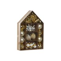Kerstballen Home ESPRIT Gouden PVC 24 x 6 x 35 cm - thumbnail