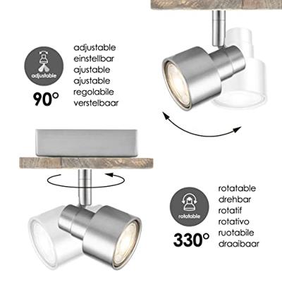 Home sweet home LED opbouwspot Drift ↔ 12 cm - mat staal Home sweet home LED opbouwspot Drift ↔ 12 cm - mat staal