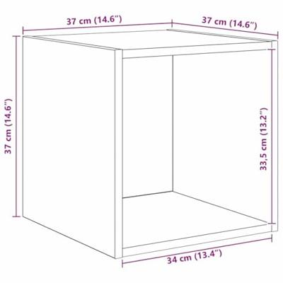 Wandkast Oud hout 37 x 37 x 37 cm Bewerkt hout Wandkast Oud hout 37 x 37 x 37 cm Bewerkt hout