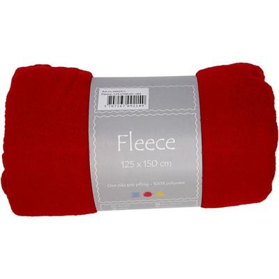 Creativ Company Fleece, l: 125 cm, b: 150 cm, 200 gr, rood, 1 stuk