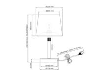 Trio SchemerlampLyon metaalgrijs - 509100107 - thumbnail