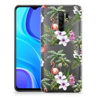 Xiaomi Redmi 9 | TPU Hoesje | Flamingo Palms - thumbnail