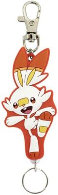 Pokemon Rubber Reel Keychain - Scorbunny Pokemon Rubber Reel Keychain - Scorbunny