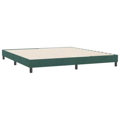 Boxspringbed zonder matras 180x220 cm fluweel donkergroen Boxspringbed zonder matras 180x220 cm fluweel donkergroen