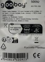 goobay RCA > 3-Pin 3.5 mm (female) adapter - thumbnail