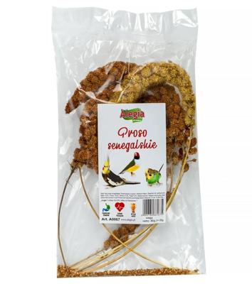 ALEGIA Senegalese Gierst - traktatie voor vogels en knaagdieren - 80g