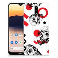 Silicone Back Case Nokia 2.3 Skull Red - thumbnail