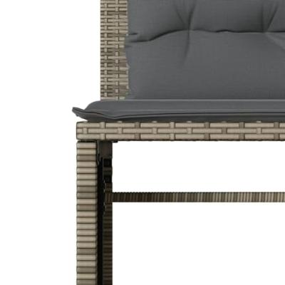4-delige Loungeset met kussens poly rattan grijs 4-delige Loungeset met kussens poly rattan grijs