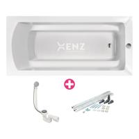 Xenz Bodysize Ligbad - 180x90x48 - afvoer uiteinde - acryl - wit 6974-01 - thumbnail