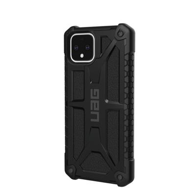 UAG Rugged Case for Google Pixel 4 - Monarch Black - Achterzijde behuizing voor mobiele telefoon - eersteklas nerfleder - zwart - voor Google Pixel 4