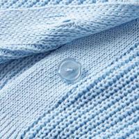 Kindervest gebreid 116 blauw - thumbnail