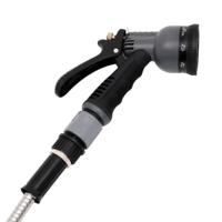 VidaXL Tuinslang met sproeikop 0,6&apos;&apos; 30 m roestvrij staal zilverkleur - thumbnail