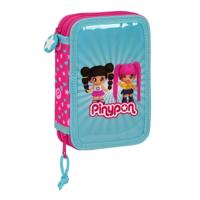 Dubbele etui Pinypon Blauw Roze 12.5 x 19.5 x 4 cm (28 Onderdelen) - thumbnail