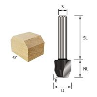 ENT Fase-/kantenfrees HM 45 graden kolf 8mm - 7913664 - thumbnail