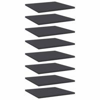 Wandschappen 8 st 40x40x1,5 cm spaanplaat grijs - thumbnail