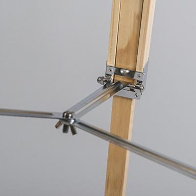 QAZQA Landelijke vloerlamp hout zonder kap - Tripod