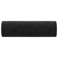 Sierkussens 2 st 15x50 cm fluweel zwart - thumbnail