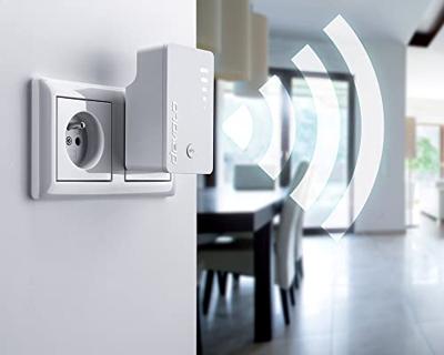 Devolo WiFi repeater AC (1 poort Gigabit ethernet, WPS, repeater wifi, versterker wifi, verhoogt het bereik van de WiFi, weergave van de intensiteit van het signaal, wit AC 1200 Mbits/sec. 1000 wit