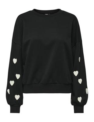 Only Onlmacy L/s O-neck Box Cc Swt Sweater 4805216 Black W. Cd Hearts