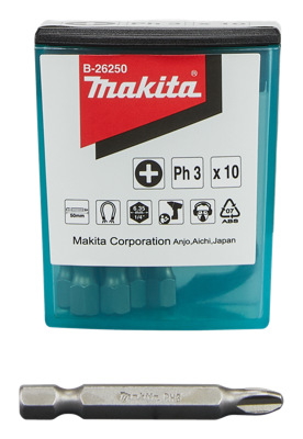 Makita Accessoires Schroefbit PH3x50mm - B-26250 B-26250 Makita Accessoires Schroefbit PH3x50mm - B-26250 B-26250