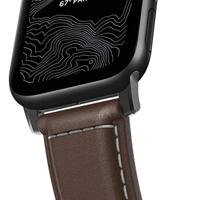 Nomad Traditional lederen horlogeband brown / zwarte hardware 45/46/49 mm - Rustic Brown - thumbnail
