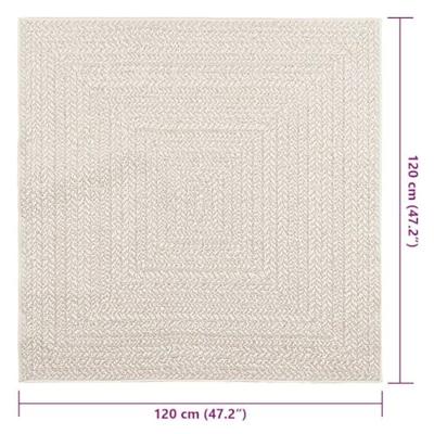 VidaXL Vloerkleed zizur room binnen en buiten 120x120 cm jute look VidaXL Vloerkleed zizur room binnen en buiten 120x120 cm jute look