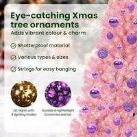 VidaXL Kunstmatig voorverlicht kerstboom met 150 led roze 120 cm pvc - thumbnail