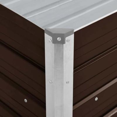 VidaXL Plantenbak verhoogd 100x40x45 cm gegalvaniseerd staal bruin