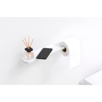 Brabantia mindset toiletrolhouder met plankje mineral infinite white - thumbnail