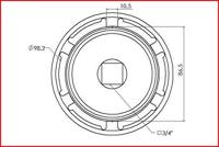 KS Tools 460.3730 3/4”-sleufmoersleutel met 6 pennen voor DAF, binnentap Ø 86 mm - thumbnail