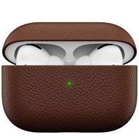 KeyBudz Artisan leren beschermhoes voor Apple AirPods Pro case, etui, lederen tas, oortelefoon accessoires, bruin - thumbnail