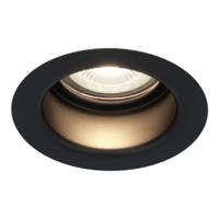 Mari - LED platte inbouwspots met lage inbouwdiepte - 6 Watt 570 Lumen - 4000K Neutraal wit - GU10 LED Module - Verzonken - Dimbaar - Rond - IP65 waterdicht - Zwart - thumbnail