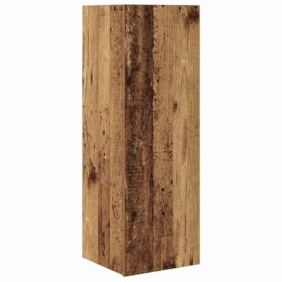 Tv-meubelset met plank Wandgemonteerd met opslag met de deur 4 pcs Oud hout 30.5 x 30 x 90 cm