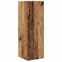 Tv-meubelset met plank Wandgemonteerd met opslag met de deur 3 pcs Oud hout 150.5 x 30 x 90 cm - thumbnail