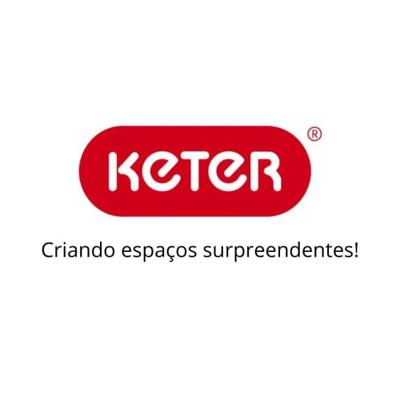 KETER | STILO LAGE KAST, grijs / zwart / rood, 68 x 39 x 90 cm - thumbnail
