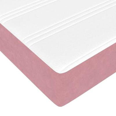 Bedframe met matras Roze 90 x 200 cm Stof