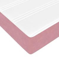 Bedframe met matras Roze 90 x 200 cm Stof - thumbnail