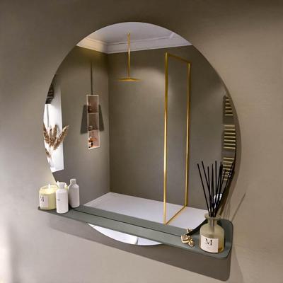 MONDIAZ SPOT spiegel rond 110cm met Spiegelplanchet kleur Smoke.