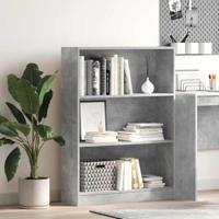 Boekenkast 80x24x109 cm bewerkt hout betongrijs - thumbnail