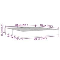 Ottoman bedframe zonder matras 180x200 cm fluweel zwart - thumbnail