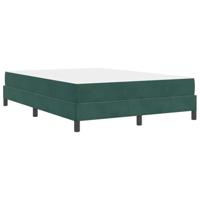 Boxspringbed met matras Donkergroen 140 x 190 cm Fluweel - thumbnail
