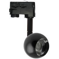 LED Railverlichting - Track Spot - Facto Feny - 10W - 3 Fase - Rond - Warm Wit 3000K - Mat Zwart - Aluminium - thumbnail