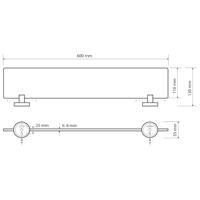 Glazen Planchet Sapho X-Round 60x5.5 cm Chroom Sapho - thumbnail