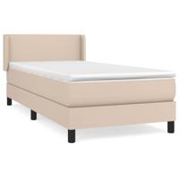 Boxspring met matras kunstleer cappuccinokleurig 90x190 cm - thumbnail