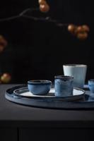 SERAX - Terres de Reves - Bowl M 13,5cm Misty Grey Dark Blue - thumbnail