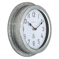 NeXtime NE-4301GA Buitenwandklok Poppy 22 cm Metaal/Gegalvaniseerd - thumbnail