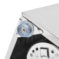 VidaXL Bestekhouder 4 vakken rechthoekig roestvrij staal - thumbnail