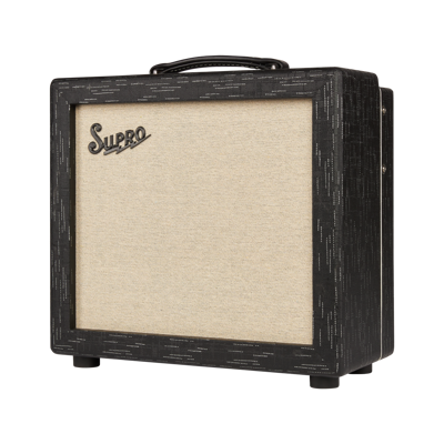 Supro 1612RT Amulet 1x10 Black Scandia 15W gitaarversterker combo met buizen reverb en tremolo