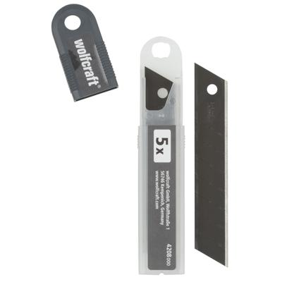 Wolfcraft Abbrechklingen | 18mm | Pro-sharp zwart | 5 stuks - 4208000