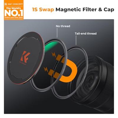 K&F Concept magnetische 1/4 black mist filter Nano X 52mm met waterafstotende coating